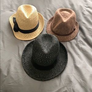 Set of 3 New Fedora Hats
